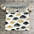 thumbnail image 3 of Ambesonne Trippy Quilted Bedspread Set 3 Pcs, Woman Eyes Love Modern Art, Queen Size, Yellow and Black, 3 of 3