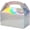 Iridescent Treat Box, variant on Gable Treat Boxes, Goodies Favor Box for Kids Birthday Party Favors, Weddings Events, Baby Shower, 6.25" x 3.5" x 3.5" Inch Box (Iridescent Treat Box)