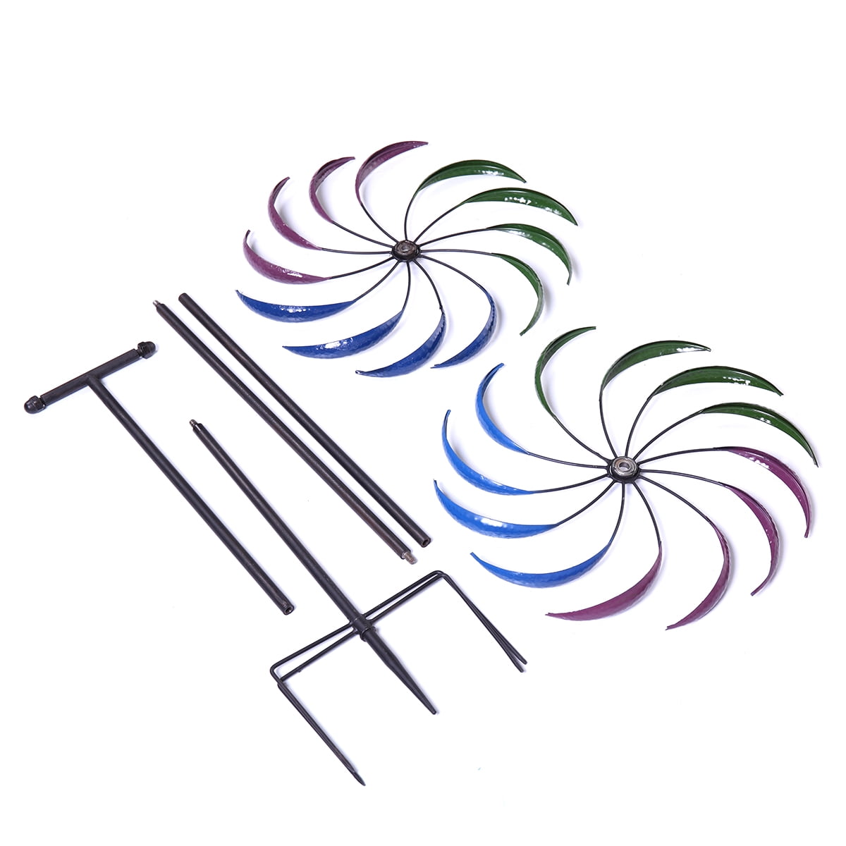 79" High Garden Windmill Decorative Kinetic Rainbow Wind Spinner Outdoor Art Decor for Lawn Yard