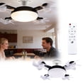 thumbnail image 1 of BotaniNest Socket Fan Light Screw In Ceiling Fan With Remote Control Light Bulb Dimmable 3 Color Temperatures & 3 Wind Speeds E27 Screw In Installation For Bedroom Kitchen Garage (4 Head), 1 of 7