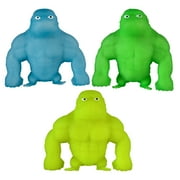ORB Mega GLOW IN THE DARK Funkee Monkee 3 Pack - Stretchy, Squishy, Funny, Colorful Glowing Monkeys - Perfect to Squeeze for Stress Relief - Fun Collectible Sensory and Fidget Toys for Kids and Adult