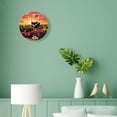 thumbnail image 4 of 16 Inch Wall Clock Battery Operated Silent Clock Decorative for Office, Kitchen, Outdoor, Living Room，Red Wine Glass Grape Pattern, 4 of 4