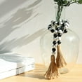 thumbnail image 3 of Farmhouse Beads Garland,Wooden Beads Garland with Tassels,Rustic Boho Country Beads Decor Prayer for Tiered Tray Coffee Table Mantel Decor Wall Hanging Decor-39in, 3 of 6