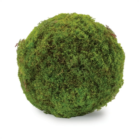 Melrose International Moss Orb (Set of 2) 7"D Polyester/Plastic