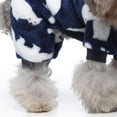 thumbnail image 2 of TELOLY Dog Clothes,Comfortable Fit Pet Pajamas,Prevents Dirt Soft Fabric Dog Onesie,Blue,Black, 2 of 4