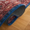 thumbnail image 5 of SAFAVIEH Tucson Bronagh Traditional Machine Washable Area Rug, 6' x 6' Square, Navy/Rust, 5 of 8