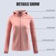 thumbnail image 4 of Chaqueta a prueba de viento para mujer, cálida, antiestática, impermeable, con capucha, cómoda, para viajes de senderismo, 4 of 7