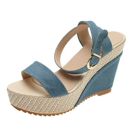 

ASEIDFNSA Womens Leather Sandals Women Thong Sandals With Heel Women Wedge Button Sandals Heel Sandals Shoes Open Toe Prom Heel Sandals
