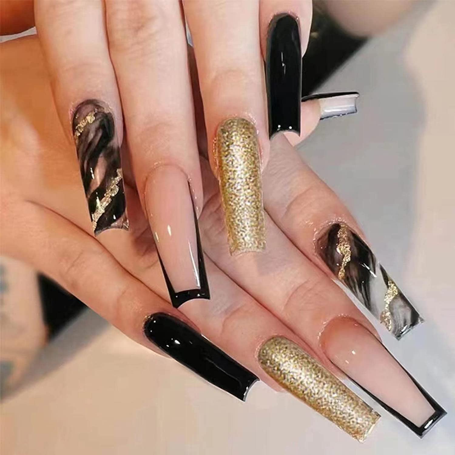 Medium Green Press on Nails Coffin Fake Nails Acrylic Full Cover Matte  False Nails for Women and Girls24PCS - Walmart.com