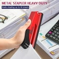 thumbnail image 3 of Metal Stapler Heavy Duty 50 Sheet Capacity with 1750 Staples and Staple Remover, Full Strip Staplers for Desk, No Jam, Non-Slip for Office & Classroom, Red, 3 of 14