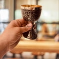 thumbnail image 4 of Copa de vino, cáliz ALADEAN, vintage, medieval, de latón, 4 of 6