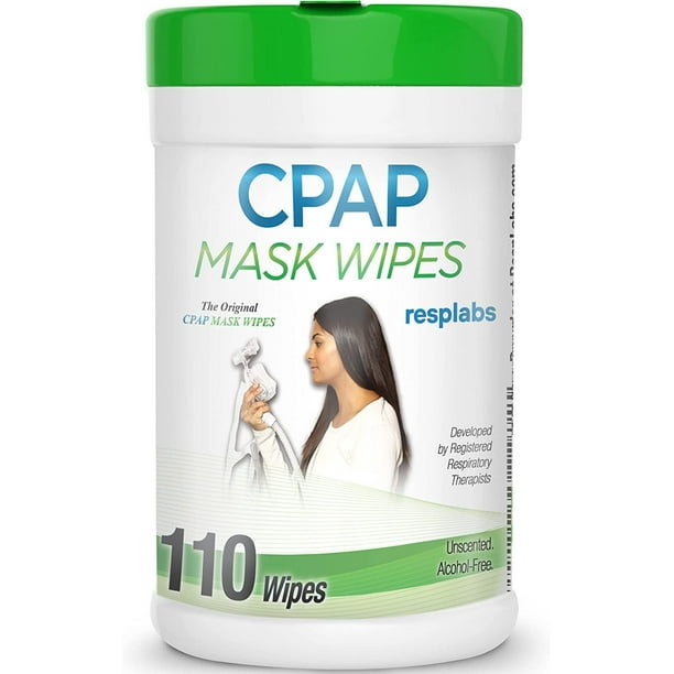 resplabs CPAP Mask Cleaning Wipes Unscented, AlcoholFree Cleaner for