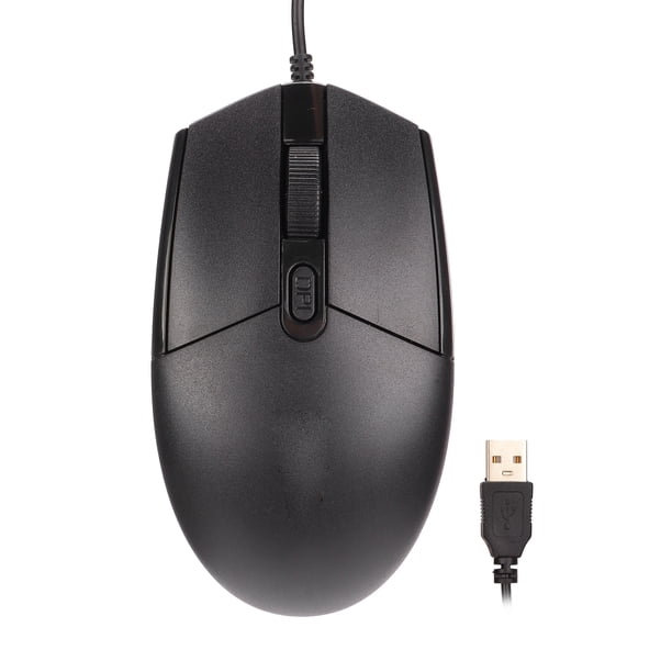 Ratón para juegos RGB de 1600 DPI con retroiluminación RGB de alto ajuste, compacto y portátil con cable para oficina y hogar.