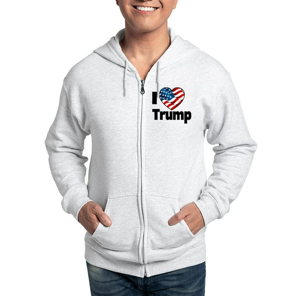 CafePress - I Heart Trump Zip Hoodie - Zip Hoodie, Classic Hooded Sweatshirt with Metal Zipper