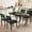Black, variant on 5 Piece Dining Table Set for 4, Modern Kitchen Table with Upholstered Chairs for Dining Room, Wood and Metal Frame Table Set for Small Spaces, Restaurant, Wood Color