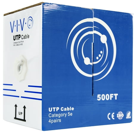 VIVO 500ft Bulk Cat5e LAN Ethernet Cable / Wire UTP Pull Box 500 ft Cat-5e Grey price history on PriceWatchPro