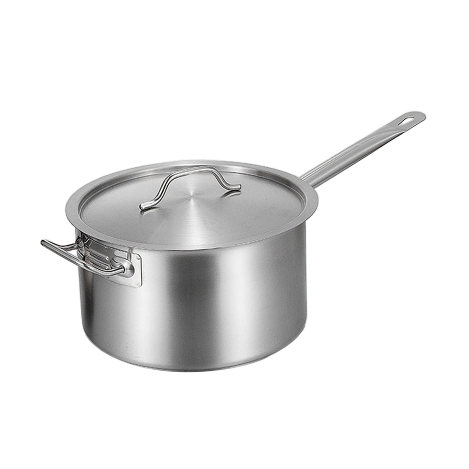 KANGXW 316L Stainless Steel Saucepans, 1.0 Quart Pan, with Pour Spout and Filter Glass Lid, Boiling Milk Pots, Sauce, Gravy, Pasta Stock Noodles Pot