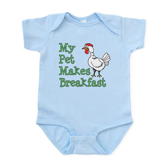 CafePress - Pet Makes Breakfast Body Suit - Baby Light Bodysuit, Size Newborn - 24 Months