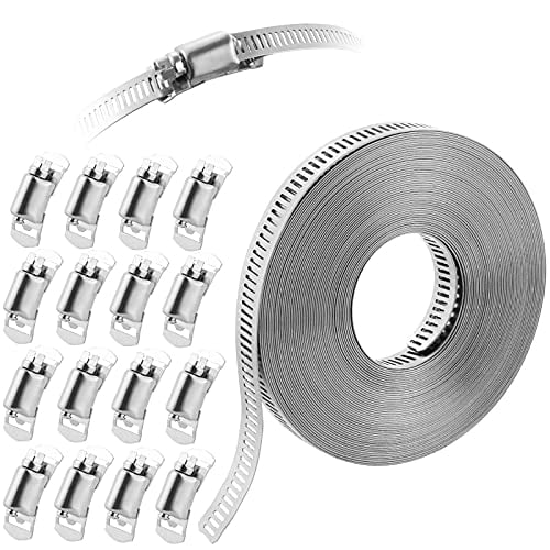 Steelsoft Diy Hose Clamp System 304 Stainless Steel Worm Gear Hose Clamps Large 