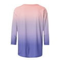 thumbnail image 5 of WQJNWEQ 3/4 Sleeve Womens Tops Clearance Graphic Tees Young Adult Misses Fashion Printed Loose T-Shirt Blouse Crew Neck Casual Tops, 5 of 5