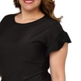 thumbnail image 4 of Blusa satinada Roman Fashion 1777 negro Talla extra 38, 4 of 6
