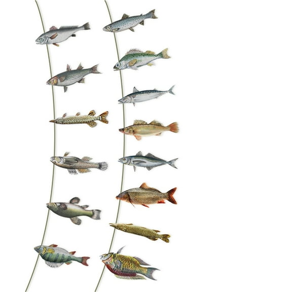 Fish Shape Ceiling Ornament Hanging Decoration Fishing Themed Party Supplies For Birthday Decoration Retirement Parties