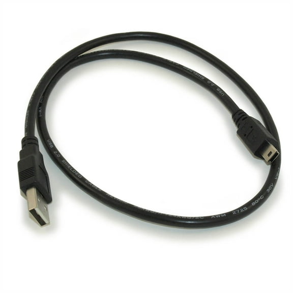2ft USB 2.0 Certified 480Mbps Type A Male to Mini-B/5-Pin Male Cable