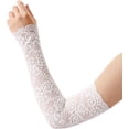 thumbnail image 2 of Lace Arm Sleeves For Women Wedding Sleeve, Floral Long Fingerless Lace Gloves for Bridal Party Prom Costume, 2 of 8
