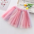 thumbnail image 2 of Kids Embroidery Tulle Tutu Skirt With Plaid Striped Rainbow Flower For Girls 1 10 Years, 2 of 5