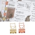 thumbnail image 4 of Paper Binder Clips, 100pcs Cute Rustproof Lightweight Cat Binder Clips Strong Clamping Force  For Tickets For Student, 4 of 8