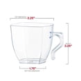thumbnail image 5 of Smarty 8 oz. Clear Square Disposable Plastic Coffee Mugs 192ct, 5 of 6