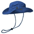 thumbnail image 5 of Glory Max Classic 100% Cotton Wide Brim Bucket Hat Summer Outdoor Boonie Blue Hats, 5 of 5