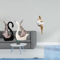 thumbnail image 2 of Figuras De Cisne En Forma De Nube, Escultura De Resina De Cerámica, Adorno De Escritorio, Arte Abstracto, Personaje De Niña, Estante De Aniversario, Chimenea, Recuerdos Creativos, Decoración, 2 of 8