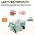 thumbnail image 6 of Yayeee Collapsible Cube Storage Bin with Lid Fabric Closet Decorative Basket with Handles, Black Cat, 6 of 7