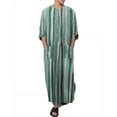thumbnail image 3 of New Middle Eastern Clothing For Spring And Summer In Foreign Trade, Long Sleeves, One-piece Arabic Mens Clothing, Striped Print, Mens Robe, 3 of 5