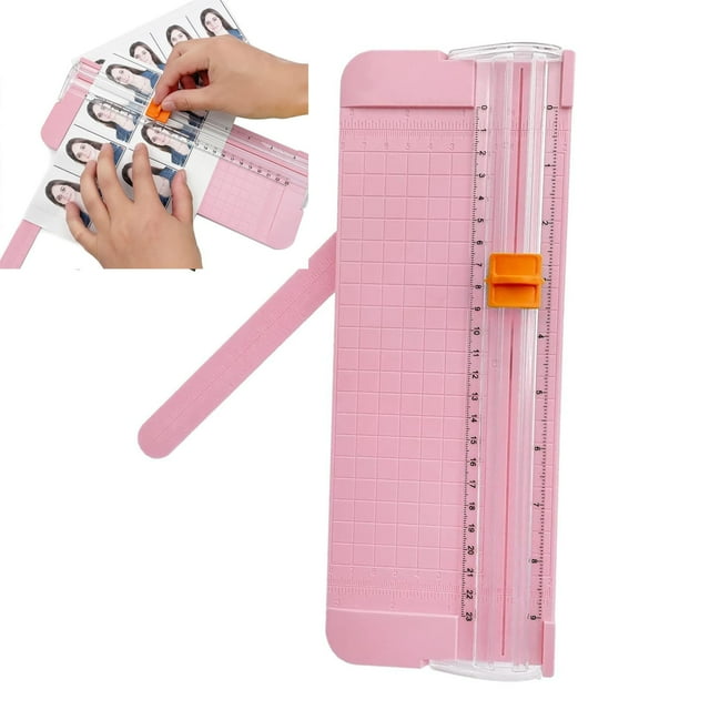 Creatine Wrapping Paper Cutter Paper Cutter Slider A4 Paper Trimmer With & Side Ruler Portable Straight Edge Cutter Portable Paper Trimmer For Label