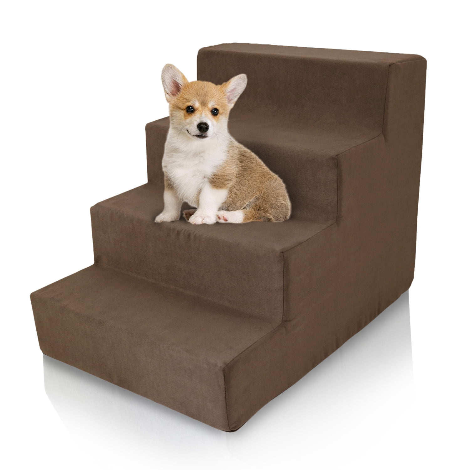Precious Tails Deluxe High-Density Foam 4-Step Pet Stairs for Dogs and Cats - Durable, Lightweight, and Portable Staircase for Easy Mobility Assistance