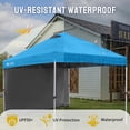 thumbnail image 6 of CROWN SHADES 10'x10' Instant Canopy Tent with 1 Sidewall with One Push Setup Sun Shelter for Events Parties Sky Blue, 6 of 8