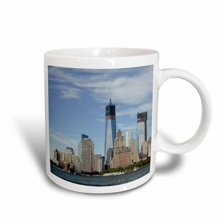 - 3dRose New York, New York. Manhattan city skyline including the Freedom tower - Ceramic Mug, 11-ounce
