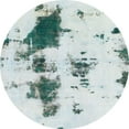 thumbnail image 1 of Ahgly Company Indoor Round Abstract Dark Sea Green Abstract Area Rugs, 6' Round, 1 of 6
