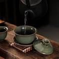 thumbnail image 4 of Chinese Teaware Accessories Drinkware Personal Cup Home Teacup Travel Tea Bowl 140ml Traditional Ice Cracked Ceramics Gaiwan, 4 of 7