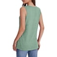 thumbnail image 6 of Brglopf Tank Tops for Women Plus Size V Neck Loose Fit Sleeveless Summer Basic Tee Shirts Business Casual Dressy Blouses Green S, 6 of 8