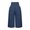 Navy, variant on SwiftWear Breathable Cotton-Blend Capri Pants Relaxed Wide Cut with Adjustable Waist & Pocket | Summer Style Essential S-3XL
