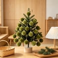 thumbnail image 5 of Christmas Decorations Flocked Christmas Ball Ornament Velvet Xmas Tree Hanging Bauble Shatterproof for Christmas Tree Wreath Garland Mantel Holiday Party Home, 5 of 6