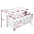 thumbnail image 5 of Veryke Lift Top Coffee Table, Wood Coffee Table, Cocktail Table with Hidden Storage Compartment for Home Living Room, Wood Color, 5 of 7