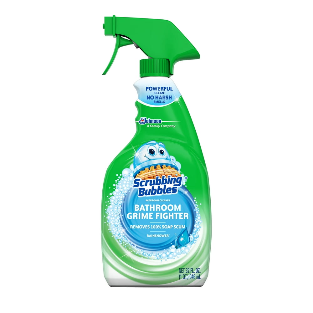 Scrubbing Bubbles Bathroom Grime Fighter Spray, Rainshower, 32 oz