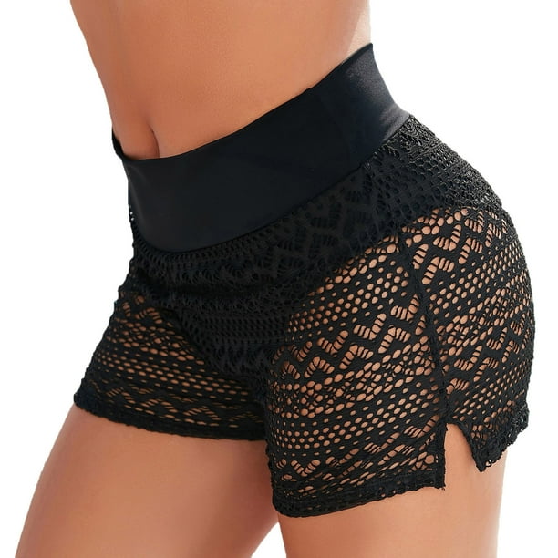 Plus size lace swim shorts sale