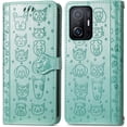 thumbnail image 4 of for Xiaomi 11T Pro Cartoon Cute Wallet Case,Cat Dog Style Flip Phone Cover for Xiaomi 11T with ID Card Holder PU Leather Cases for Xiaomi 11T Pro/11T MG Green, 4 of 12