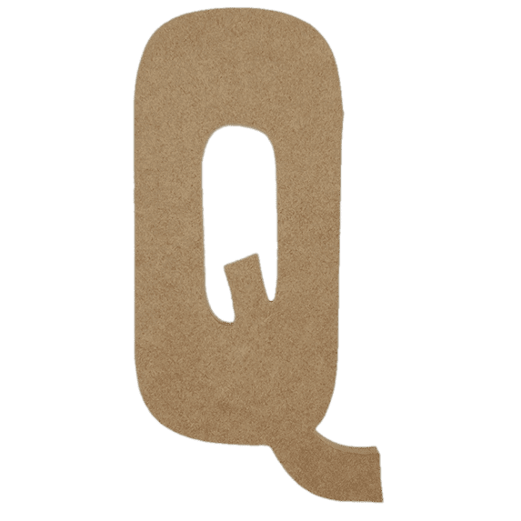 Wooden Letter Unfinished, Rustler Font, Craft Cutout