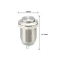 thumbnail image 3 of Unique Bargains Latching Metal Push Button Switch 12mm Mounting Dia 1NO 1NC COM DC 30V 0.1A 23.5 x 16mm, 3 of 5